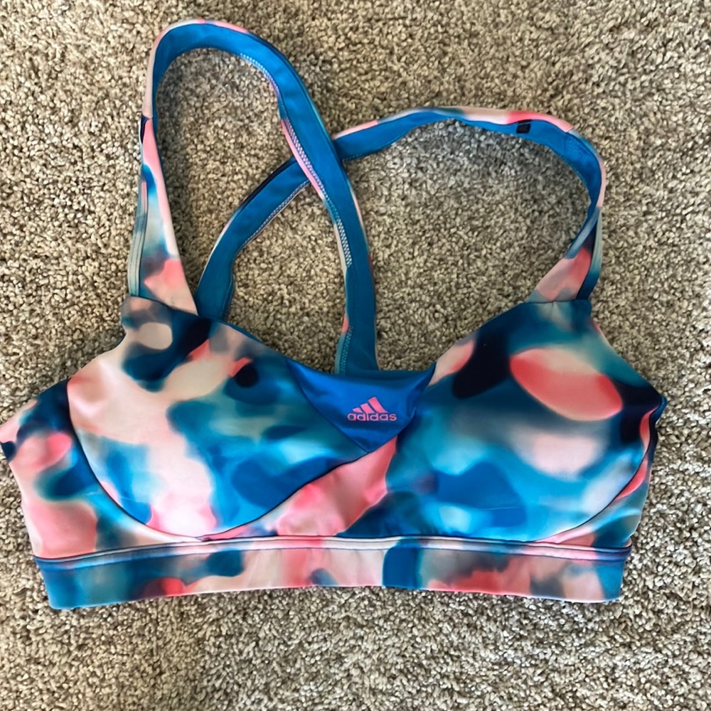 Multicolor adidas sports bra